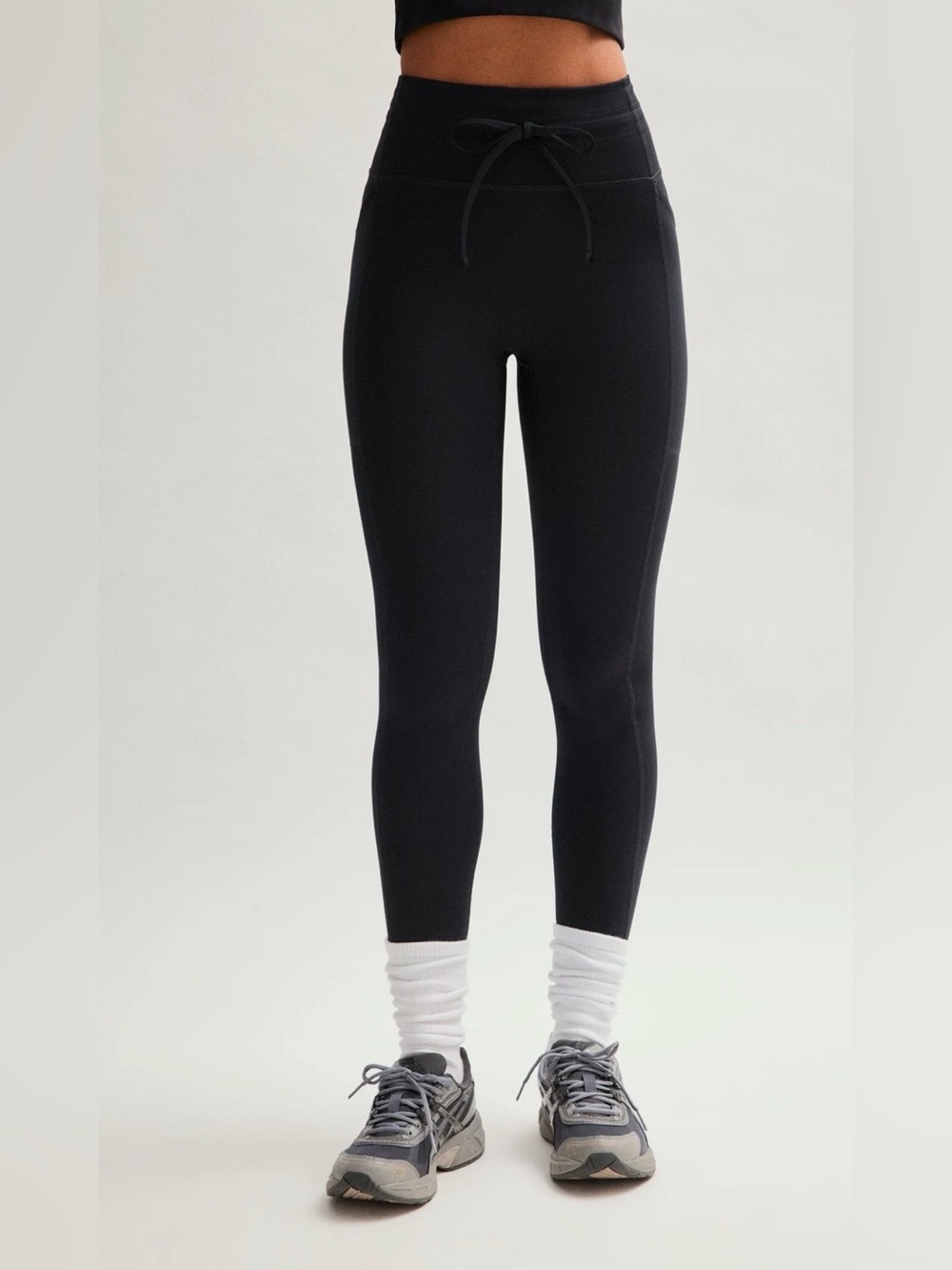 Girlfriend Collective Black Compressive Drawstring Pocket Legging Sz Small
